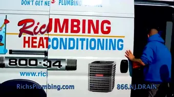A Rich's Plumbing Heating & Air Conditioning service van